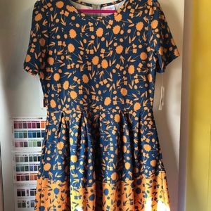 Beautiful orange and blue (close to a teal) Amelia dress….they have pockets!